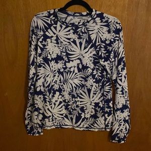 Navy and white floral swim shirt. SPF 50. Never worn!